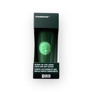 Starbucks X Wicked new in box Alphaba glow mini tumbler keychain ornament